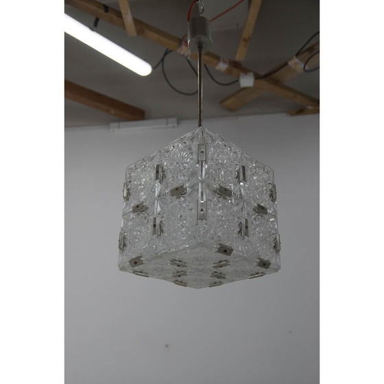 Image 1 of Mid-century glazen hanglamp van Kamenicky Senov, Tsjecho-Slowakije 1970