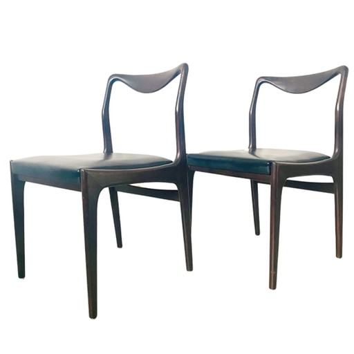 Mid-century Set Deens design eetkamerstoelen 1960's