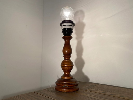 Mid Cenuty donkerhouten bureaulamp