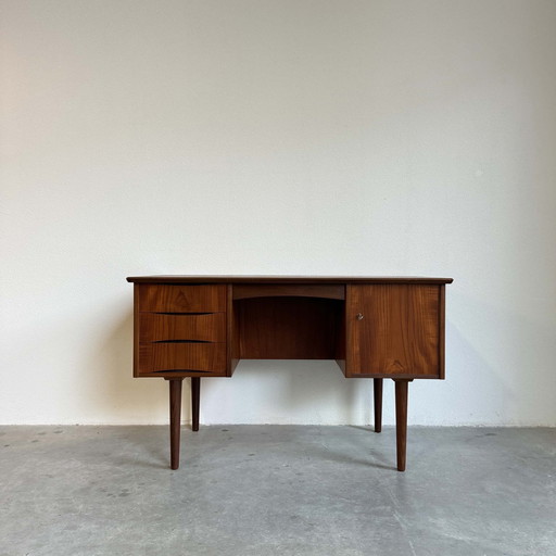 Vintage Bureau Tweezijdig Teak