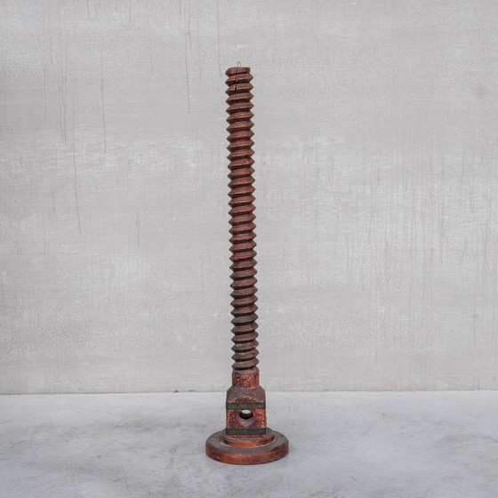 Image 1 of Vintage Art deco eikenhouten vloerlamp, Frankrijk 1930