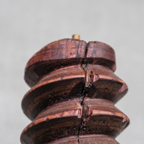 Image 1 of Vintage Art deco eikenhouten vloerlamp, Frankrijk 1930