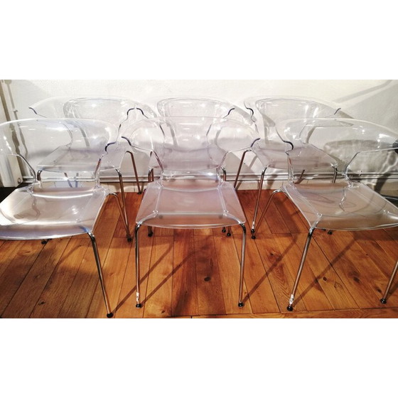 Image 1 of Vintage stoel in transparant plastic