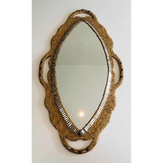 Image 1 of Vintage spiegel in Maché papier, 1970