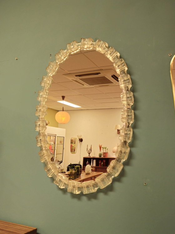 Image 1 of Vintage Arcyl Spiegel Wandspiegel Mirror Iceglass 