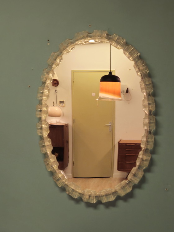 Image 1 of Vintage Arcyl Spiegel Wandspiegel Mirror Iceglass 