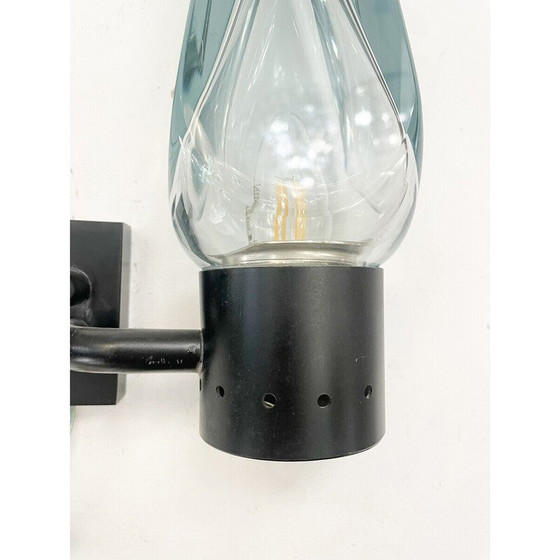 Image 1 of Paar vintage wandlampen van Flavio Poli voor Seguso, 1950