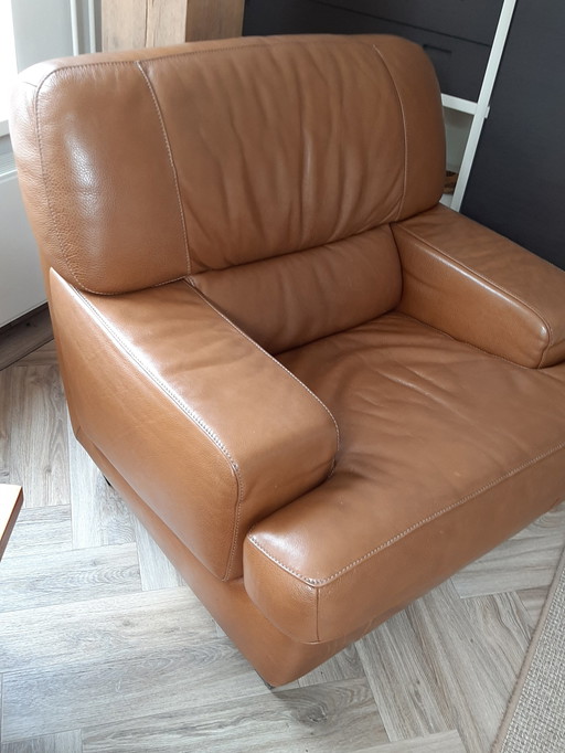 3x Leer Cherbourg Tanipico Pallisander Stoelen/Bank