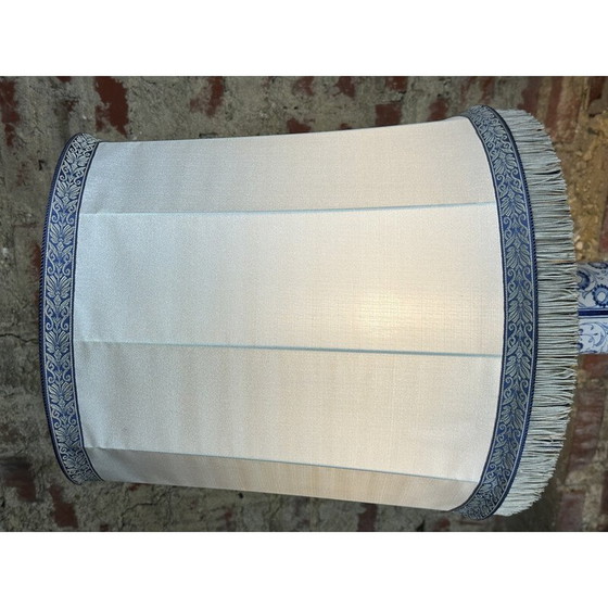 Image 1 of Vintage blauw en wit aardewerk tafellampje, jaren '80