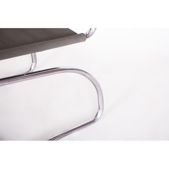 Image 1 of Bauhaus H79 vintage stoel in chroomstaal en stof van Jindrich Halabala voor Up Zavody, Tsjecho-Slowakije 1930