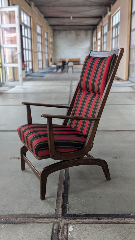 Vintage Deense Eikenhouten (Rocking Chair)