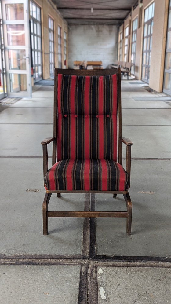 Image 1 of Vintage Deense Eikenhouten (Rocking Chair)