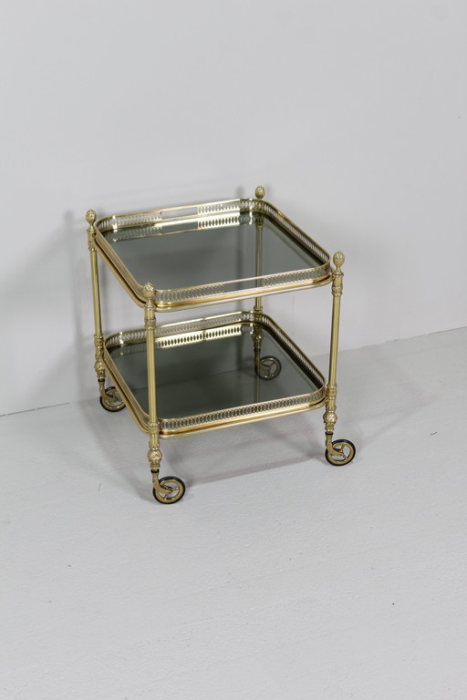 Vintage Barcart, Serveerwagen - Messing, Jaren '70