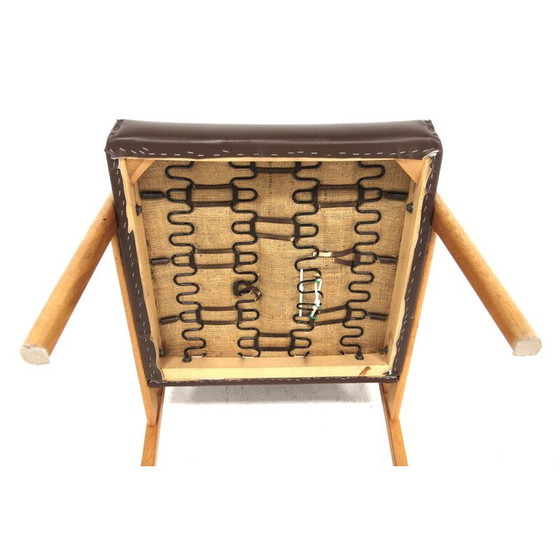 Image 1 of Scandinavische vintage fauteuil in skai, Zweden 1960