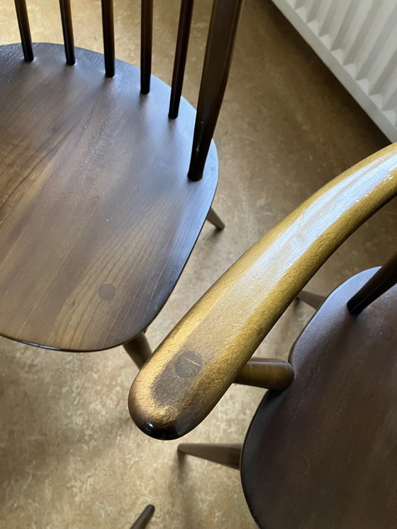 Image 1 of 6x Ercol stoel Plus Tafel