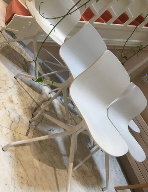 8x Hay Aac 10 Witte Stoelen