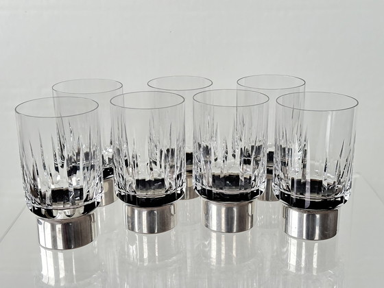 Image 1 of  Hermann Bauer Drinkglazen Sterling Zilver .925 Crystal Glas