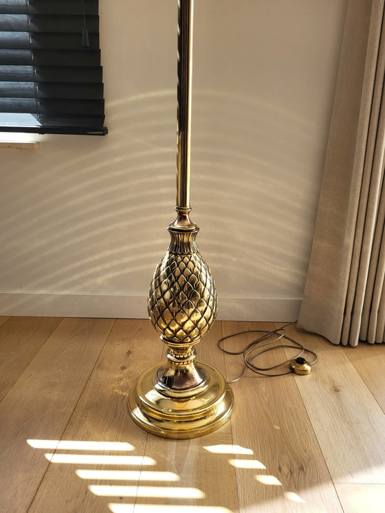 Image 1 of Hollywood Regency messing ananas vloerlamp