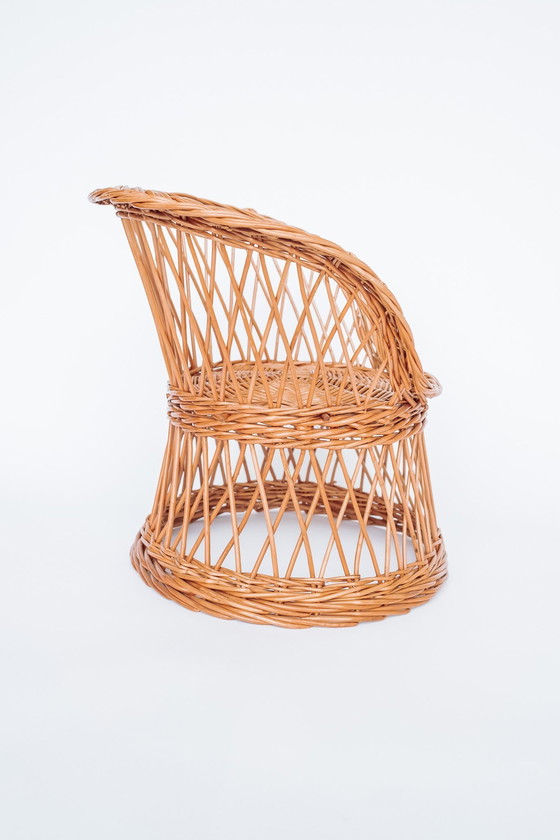 Image 1 of Vintage Rotan Kinderstoeltje