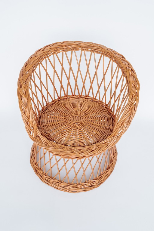 Vintage Rotan Kinderstoeltje