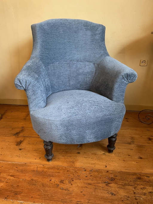 Dames Fauteuil Stoel Antiek Biedermeier Frans