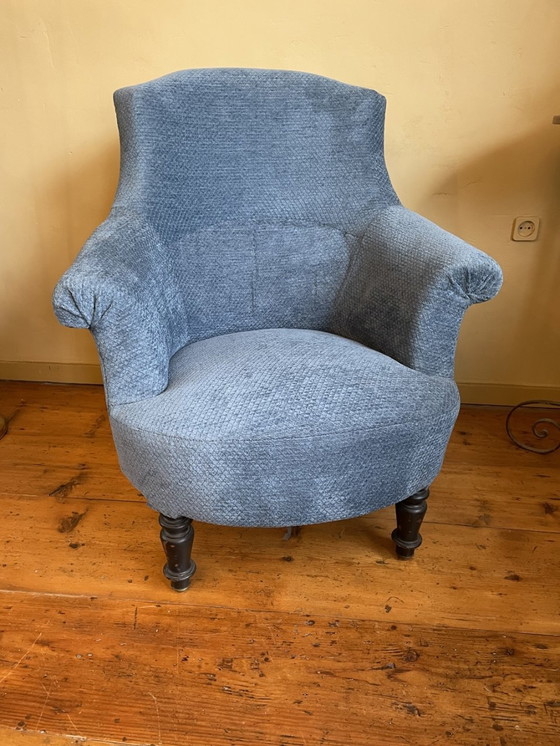 Image 1 of Dames Fauteuil Stoel Antiek Biedermeier Frans