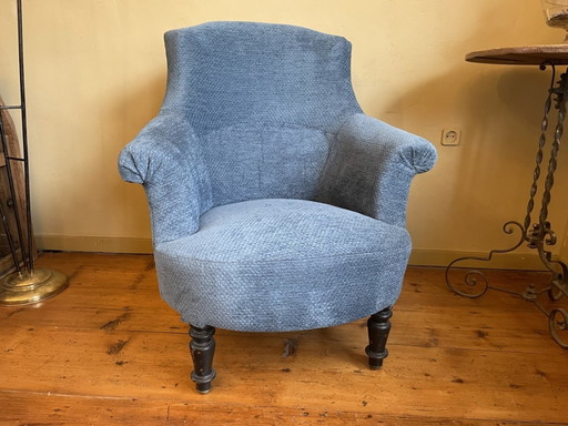 Dames Fauteuil Stoel Antiek Biedermeier Frans