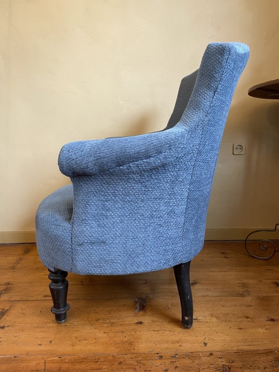 Image 1 of Dames Fauteuil Stoel Antiek Biedermeier Frans