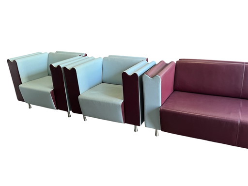 Bank En 2 Fauteuils “M” Van Moroso, Ross Lovegrove 