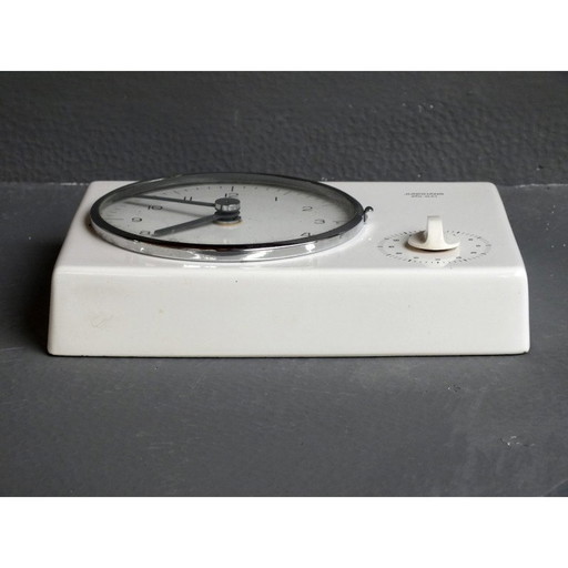 Vintage wandklok ato-mat van Max Bill voor Junghans, jaren 1960