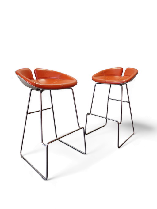 2x Fjord Barstool by Patricia Urquiola for Moroso