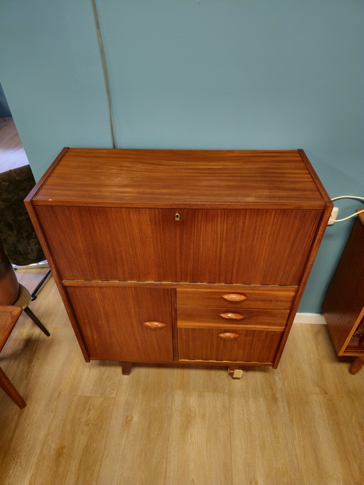 Vintage Secretaire Kastje Klepkastje Kast Ladekast 