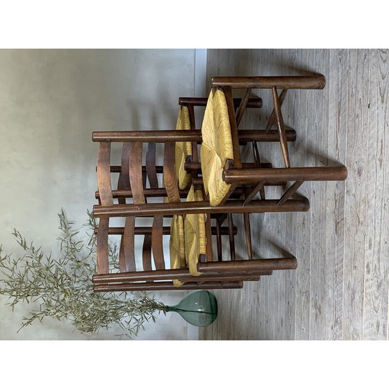 Image 1 of Set van 6 vintage strostoelen van Georges Robert, Frankrijk 1950