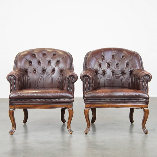 2 x Rundleren Chesterfield Armchair