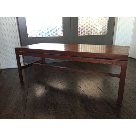 Image 1 of Scandinavische vintage teakhouten salontafel, 1960