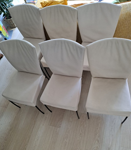 6 Montis Spica eetkamerstoelen, € 70 per stuk