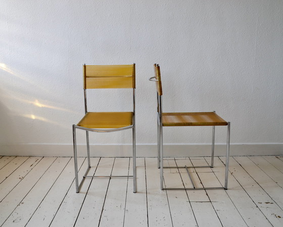 Image 1 of 2X Vintage Alias Spaghettistoelen, 1980 Giandomenico Belotti