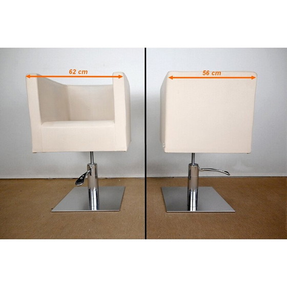 Image 1 of Paar vintage draaifauteuils "Palladium" in kunstleer