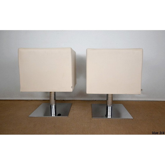 Image 1 of Paar vintage draaifauteuils "Palladium" in kunstleer