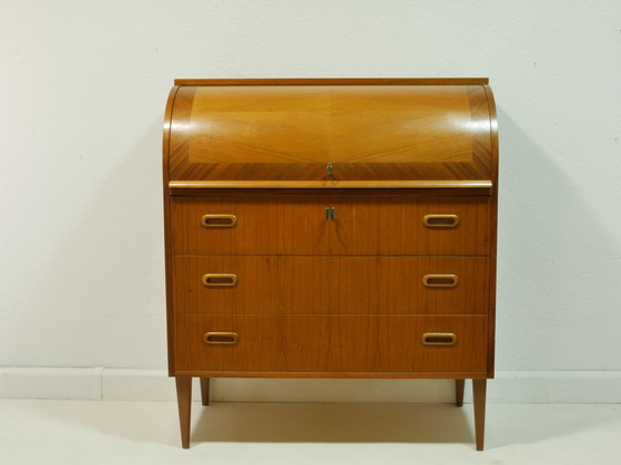 Image 1 of Vintage ladekast, bureau, secretaire, jaren 70, Duitsland