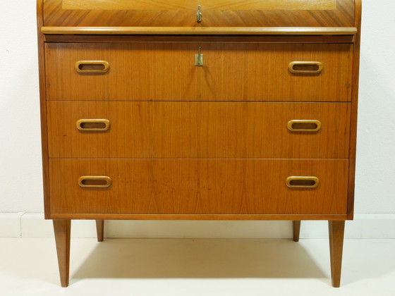 Image 1 of Vintage ladekast, bureau, secretaire, jaren 70, Duitsland