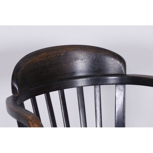 Vintage Art Deco fauteuil in beukenhout voor Thonet, Oostenrijk 1920