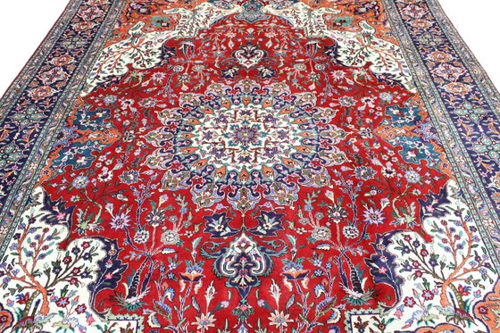 Image 1 of Origineel handgeknoopt Perzisch tapijt Tabriz 40 Raj Fijn 344 X 254 Cm Topconditie