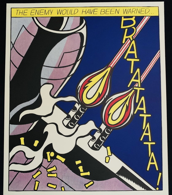 Image 1 of Roy Lichtenstein: "Triptychon, As I Opened Fire" - Stedelijk Museum Amsterdam 1964, Limited Edition, 3 Offset Lithographs