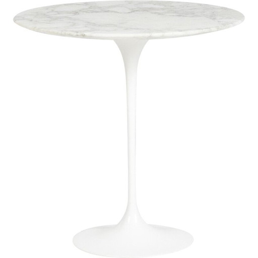 Vintage "Tulip" tafel op voet in marmer en gegoten aluminium voor Florence Knoll