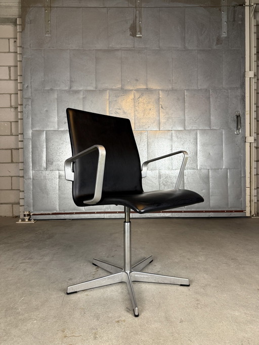 2X Fritz Hansen Oxford Bureaustoel Leer