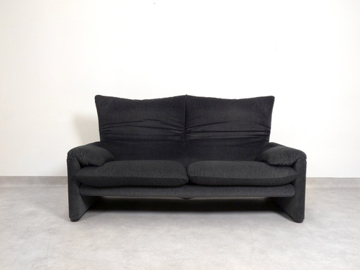 Cassina Maralunga 2,5 Seater Bicolore Black/Grey