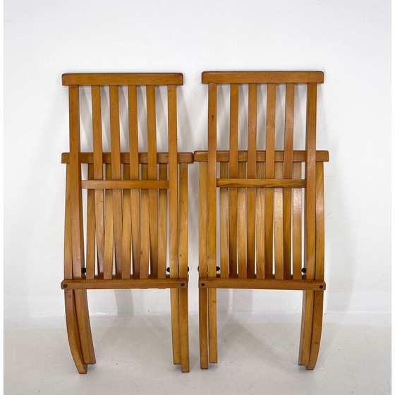 Image 1 of Paar vintage klapstoelen in beukenhout van Otto Rothmayer