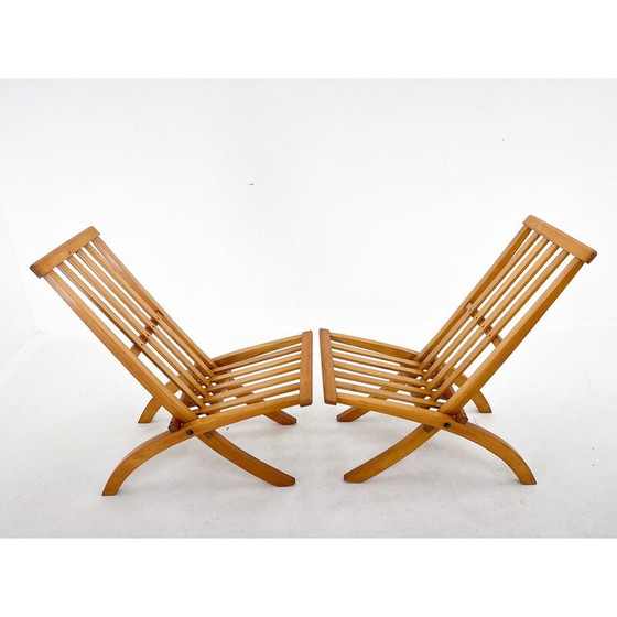 Image 1 of Paar vintage klapstoelen in beukenhout van Otto Rothmayer
