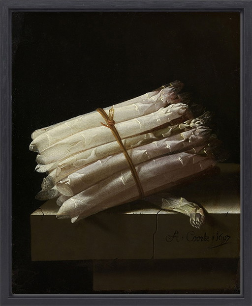 Adriaen Coorte ---Stilleven Met Asperges (Ingelijst)